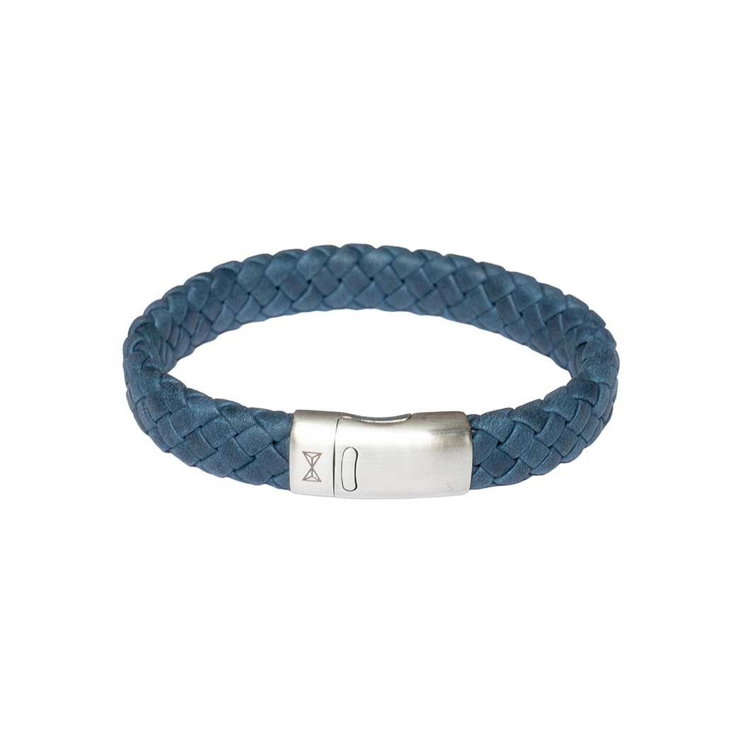 Aze Jewels - Leren armband in het blauw uit de Adventure collectie